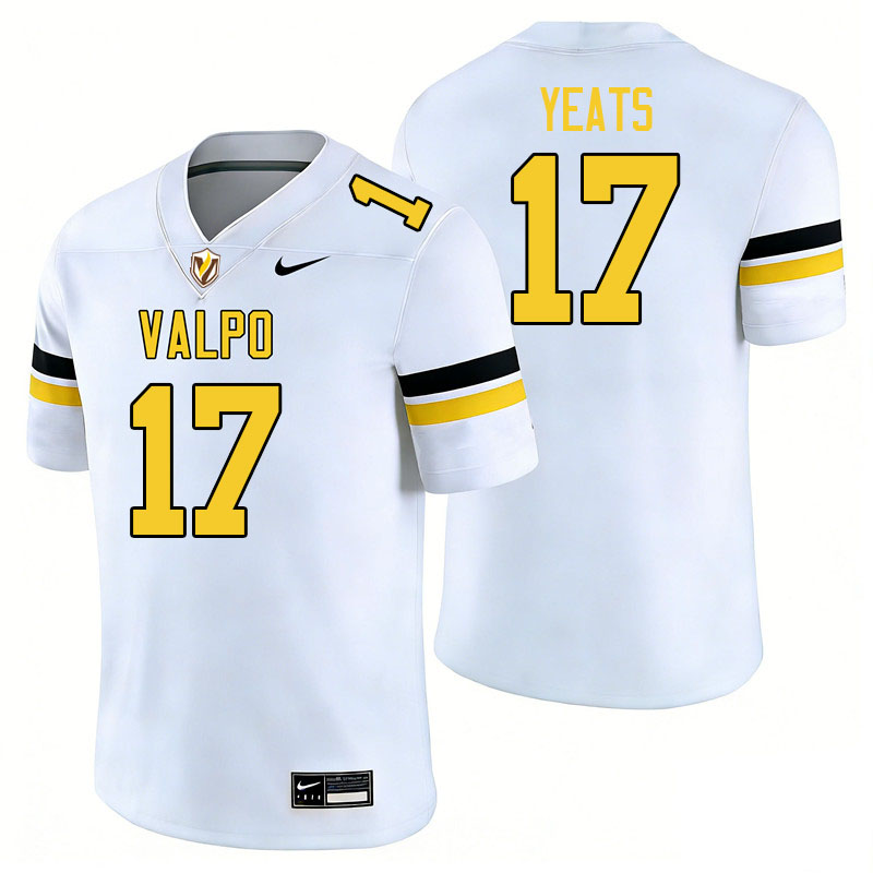 Valparaiso Beacons #17 Devin Yeats College Football Jerseys,Uniforms-White